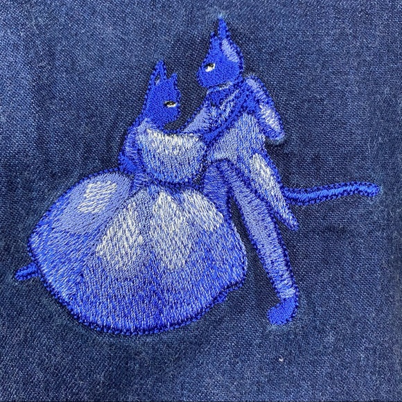 Embroidered Denim Jumper Dress - Picture 12 of 15